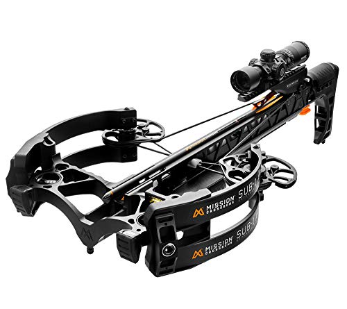 Mission Archery Sub-1 XR 410FPS Black Crossbow with Pro Package #XK034 — Size, capacity and configuration compared